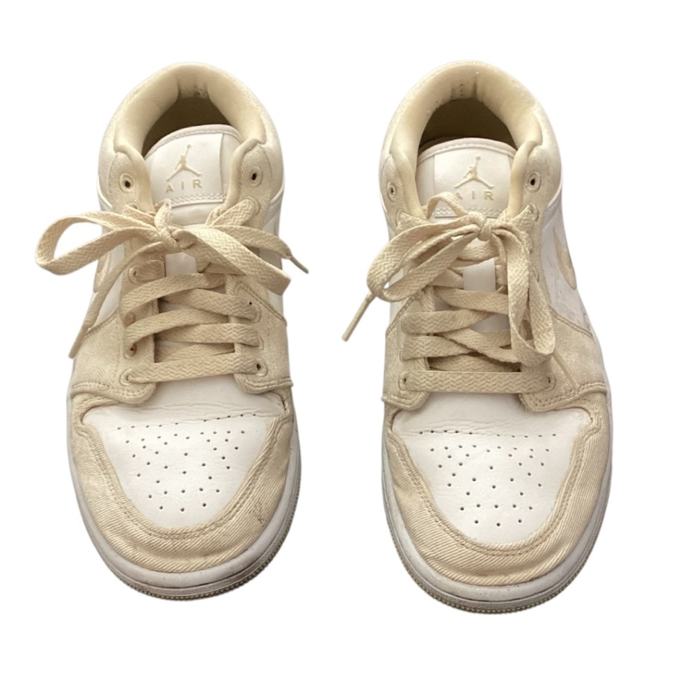 Nike Air Jordan 1 Low SE Team Cream and White Sneakers